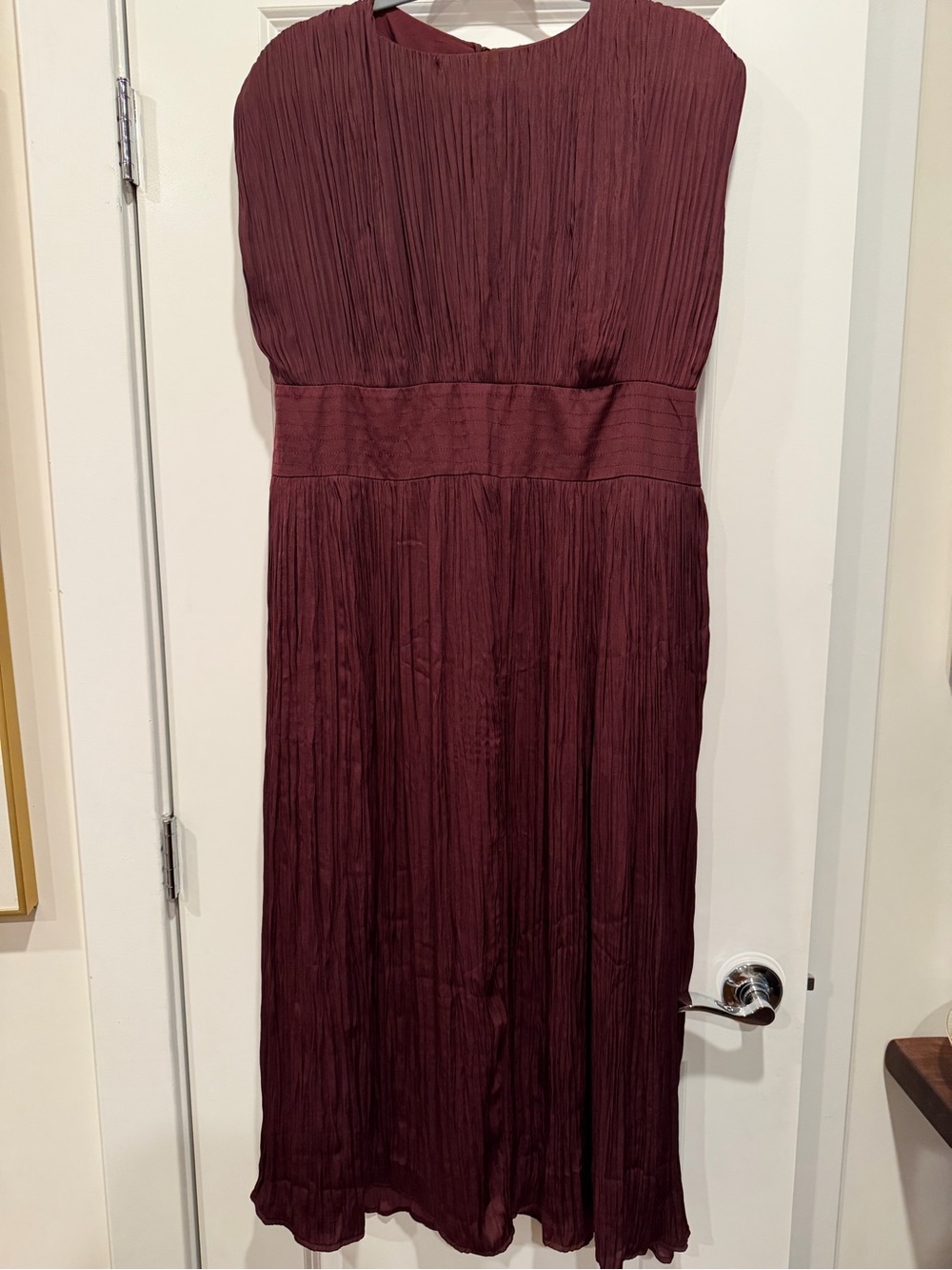 Banana Republic Cap Sleeve Midi Dress- Color: Vino Rosso - Size: 10 (w/ pockets)